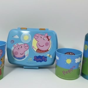 Pack vaso + Taza + Sandwichera + Botella Peppa Pig