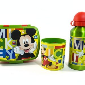 Pack sandwichera, taza y botella Mickey