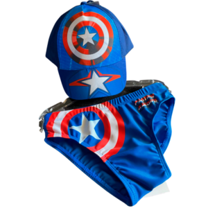 Pack slip baño + gorra Capitán América Marvel