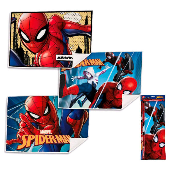 Set 3 toallas mano Spiderman Marvel surtido