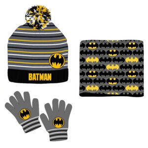 Conjunto gorro guantes braga cuello Batman DC Comics